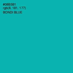 #08B5B1 - Bondi Blue Color Image